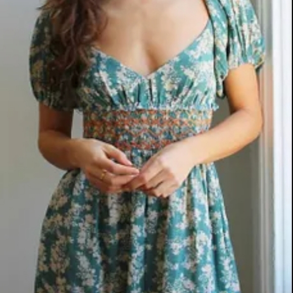 Free People Dresses & Skirts - Free People Ellie Soft Seafoam Floral Maxi Dress